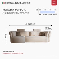 ✿Original✿Yufan Light French Cream Style Flannel Sofa Combination Living Room Large Flat Villa Designer Curved Corner Fabric Sofa