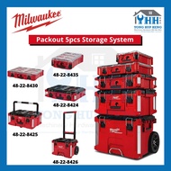 Milwaukee PACKOUT 5 Piece Storage System | Tool box storage box 48-22-8435 48-22-8430 48-22-8424 48-22-8425 48-22-8426