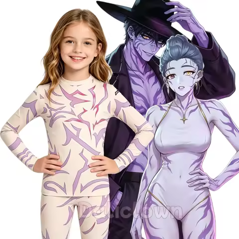 Cool Girl Demon Pop Cosplay Devil Tattoo Top Kid Golden Your Idol Tatoo Printed Shirt Underwear Hall