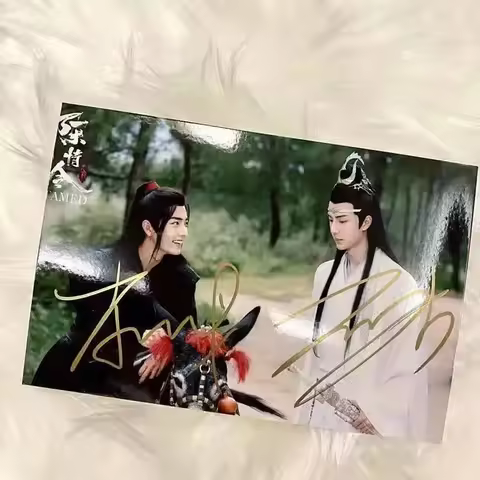 Wang Yibo Xiao Zhan Official Authentic 6 Inch Signature Group Photo Bo Jun Yi Xiao "Chen Qing Ling" 
