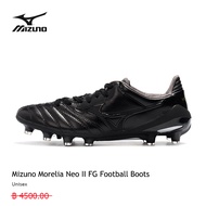 รองเท้าฟุตบอลของแท้ MIZUNO รุ่น Morelia Neo II FG/black การเลือก ที่แตกต่างความสุข ที่แตกต่างกัน