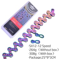 SUMC | SUMC Rainbow Bicycle Chain 9 10 11 12 Speed 116L 126L Hollow Semi-Hollow Magic Buckle Missing