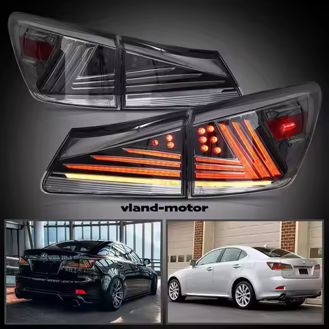 LED Headlights+Smoked Tail Lights For Lexus IS250 350