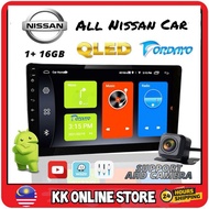 Fordayo Nissan android player QLED display 1+16G car multimedia AHD cam Adjustable EQ Serena Teana Xtrail almera Np300