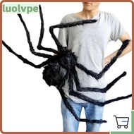 LUOLVUO Decoration Large Black Spiders, Soft Simulation Halloween Giant Realistic Spider,  Plush Tri
