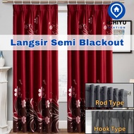 Curtain Hook Langsir Tirai Tingkap Pintu Deco Bilik Dapur Sliding Door Murah Cangkuk Semi Blackout  1 2 3 Panel 窗帘 YG/M