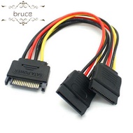 BRUCE1 Hard Disk Power Y Splitter 15Pin High Quality PSU Cable Power Extension Cable PSU Extension Cable Power Splitter Cable Power Lead Connector Wire SATA Power Cable