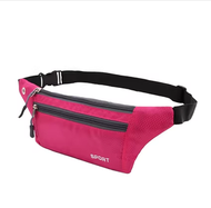 全城熱賣 - 超輕防水運動腰包 男女跑步手機包 迷你多功能健身隱形小包【玫紅色】#H143028211