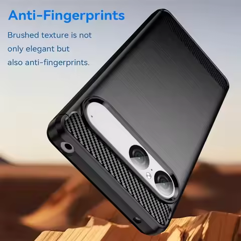 For Sony Xperia 10 VIII Carbon Fiber Brushed Soft Case For Sony Xperia 10 VII VI 1 VII VI Soft Silic