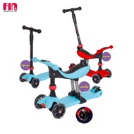 FIN Scooter สกู๊ตเตอร์ 3 in 1 เป็นขาไถหรือรถเข็นได้ พับสะดวก แข็งแรงทำจากวัสดุชั้นดี รับน้ำหนักได้ถึ