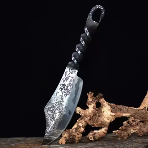 5.5 Inch Utility Knife Sharp Boning Slicing Cleaver Barbecue Viking Longquan Kitchen Knife Handmade 