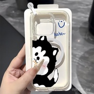 Phone case, shy dog airbag design, available in two colors, compatible with iPhone 15, 12, 13, 14, 1