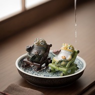 Hot Sale] Color-changing Rocking Chair Golden Toad Tea Pet Ornaments Chinese Style Lucky Golden Toad