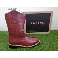 Original Brand Police Leather High Cut Safety Boots 91494
