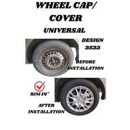 UNIVERSAL CAR WHEEL COVER/CAP DESIGN - 3533 FIT FOR RIM 14'' INCH 4 PCS PER SET *READY STOCK*