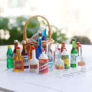 Mini Simulation Liquor Bottle Beer Sake Foreign Wine Miniature Food and Play Scene Model Bottle Wine Doll Accessories