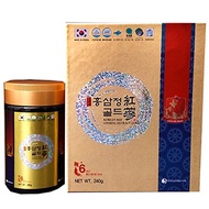 [USA]_Hucode Korean Red Ginseng 6 years Gold Extract, Saponin, Panax, Premium Quality, Made in Korea