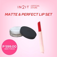 IN2IT Matte & Perfect Lip Set – IN2IT Setting Powder + Click Click Lipstick