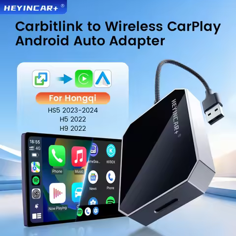 HEYINCAR Carbitlink Easy connection to Wireless Android Auto CarPlay Box 2 in 1 Adapter Plug and Pla