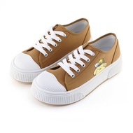 Paidal x Pompompurin 布丁狗綁帶厚底休閒鞋帆布鞋-芥末黃