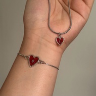 Personalized Heart pendant necklace | Choose Your Color & Initial | Initial necklace | Handcrafted