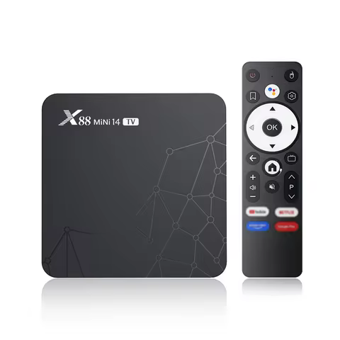 Android 14 RK3518 Chipset Smart TV Box 4k Video Decoding Voice Remote Control 4K Media Player Set To