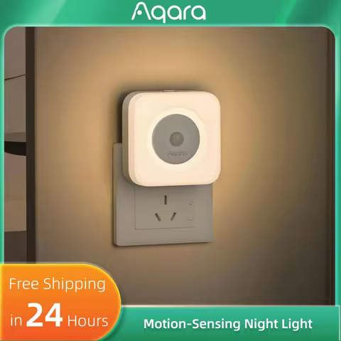 Aqara Induction Night Light Plug-in Bedside Lamp Human Body Induction 120° Wide Angle for Bedroom Cl
