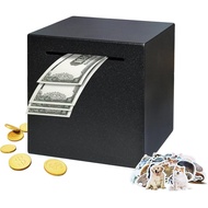 Adult Stainless Steel Piggy Bank, Indestructible Cash Piggy Bank, Children Must-have Open Metal Safe