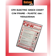 CPR ELECTRIC SHOCK CHART C/W FRAME - PLASTIC size : 400x600mm