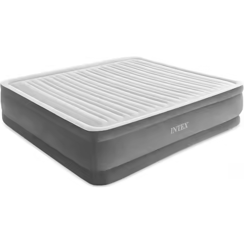 Intex Dura-Beam Deluxe Comfort Plush Elevated Airbed, Built-in Pump Fiber-Tech Inflatable Mattress, 