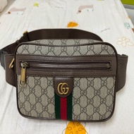 GUCCI OPHIDIA GG Supreme 帆布腰包 老花紋