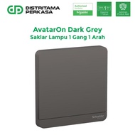 Schneider AvatarOn Switch 1 Gang 1 Way DarkGrey - E8331L1LED_DG_G3