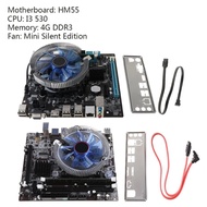 1Set HM55 Computer Motherboard I3 I5 Lga 1156 4G Memory Cooler Fan Atx Desktop Computer Mainboard Game Assembly Kit