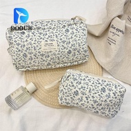 DOOUR Makeup Bag, Floral Print Begonia Flower/Rose Cosmetics Bag, Large Capacity Handheld Handbag Ho