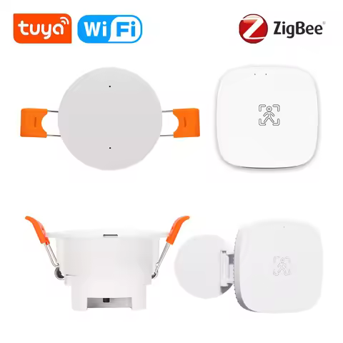 ZigBee Wifi MmWave Human Presence Motion Sensor With Luminance/Distance Detection 5.8G 24G Radar Tuy