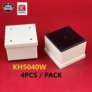 1-1/2" Square Silver Plastic Furniture Legs Replacement Feet Set of 4PCS