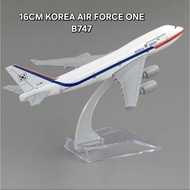 16cm KOREAN AIR Plane Force ONE BOEING 747 B747 KOREAN Diecast Metal Alloy Display Toy Decoration Co