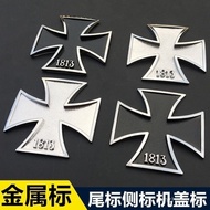 Car Germany 1813 Metal Cross Car Logo Unique Cross Car Sticker 3D Three-Dimensional Logo Body Sticke