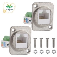 2PCS RJ45 Panel Mount Screw Terminal Adapter, RJ45/8P8C Female Panel Mount Connector, RJ45 Solderles