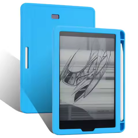 Soft Silicone Cover For Onyx Boox Nova 2 3 Color Case with Pencil Holder 7.8" eBook Slim Shockproof 