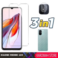 3 INC PACKAGE 1 Tempered Glass XIAOMI REDMI 12C Quality Clear Glass - REDMI 12C, CLEAR