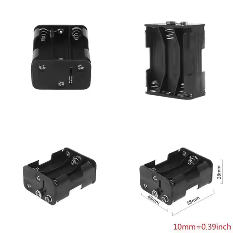193A 6x AA 1.5V Battery Holder Cell DIY Clip Battery Box for Case Container Accessori