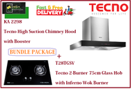 TECNO HOOD AND HOB BUNDLE PACKAGE FOR ( KA 2298 &amp; T 28TGSV ) / FREE EXPRESS DELIVERY