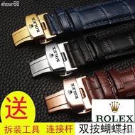 Rolex Genuine Leather Watch Strap Suitable for Daytona Yacht Famous Water Ghost Series Rubber Strap 20mm+W125