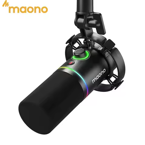 MAONO PD200X XLR/USB Dynamic Microphone for PC RGB Gaming Streaming Microphone with MAONO Link Softw
