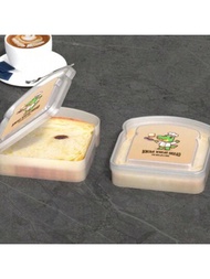 攜帶式透明麵包盒,適用於烤麵包、麵包和三明治