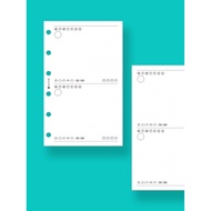 Ancient Moon Handbook One Page Two Days A6 A7 Mood Weather Diary Record Loose-leaf Inner Page Refill