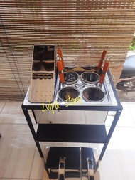 dandang mie ayam 4 lubang lengkap / dandang mie kocok / dandang kotak / panci mie ayam bakmie