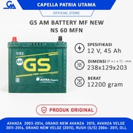 AKI GS ASTRA NS 60 / NS60 MF AVANZA XENIA TERIOS APV RUSH (DELIVERY)