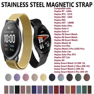 Ready Stock] Stainless Steel Magnetic Strap - Haylou RS3 RS5 Solar Ultra 5 4 Lite 4S S6 S8 Watch 2 P